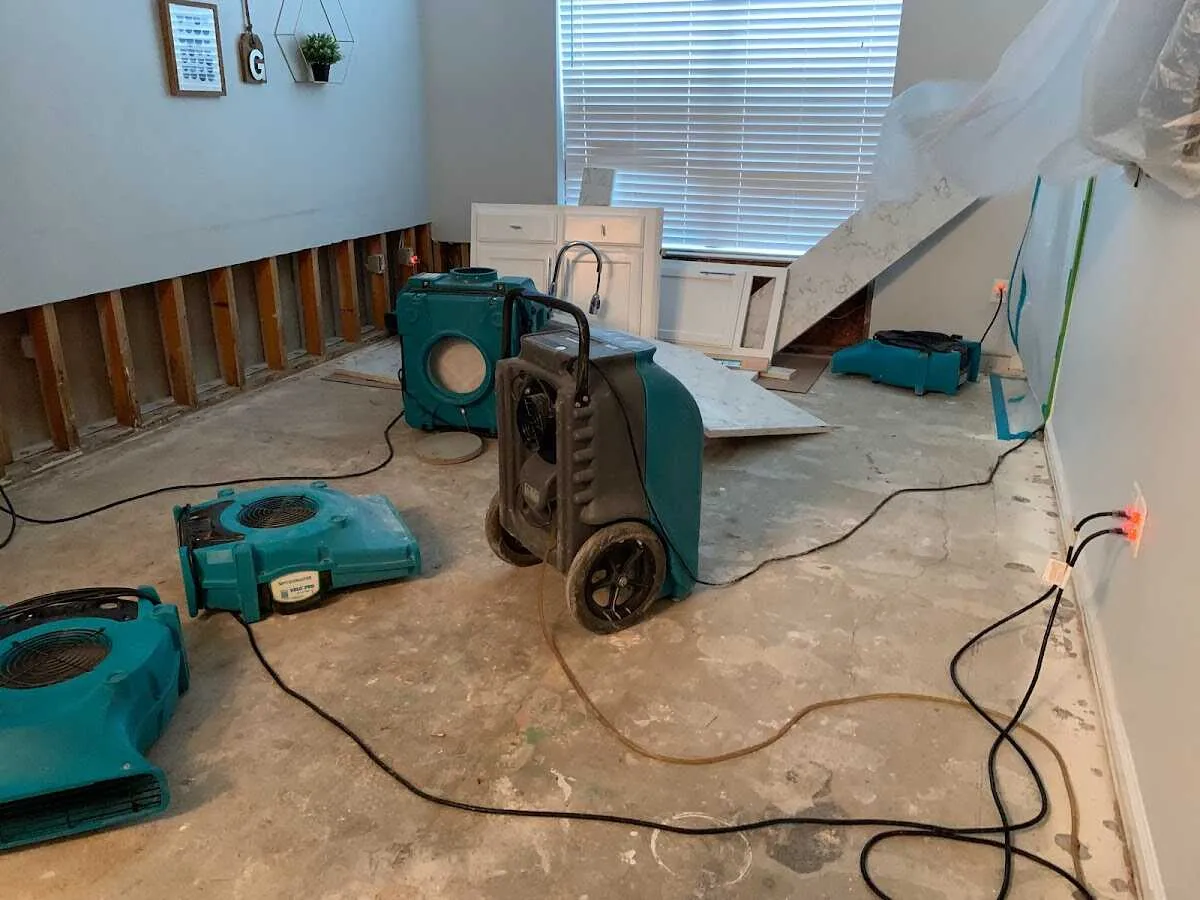 Dehumidifier in flood-cut room for Water Extraction & Removal in Fallston